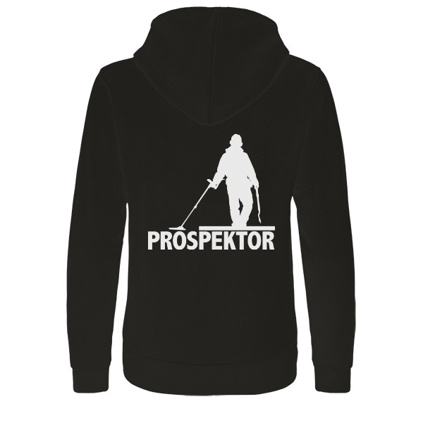 Mikina na zip unisex s potiskem Prospektor - Více barev | Dámské | Bílá silueta